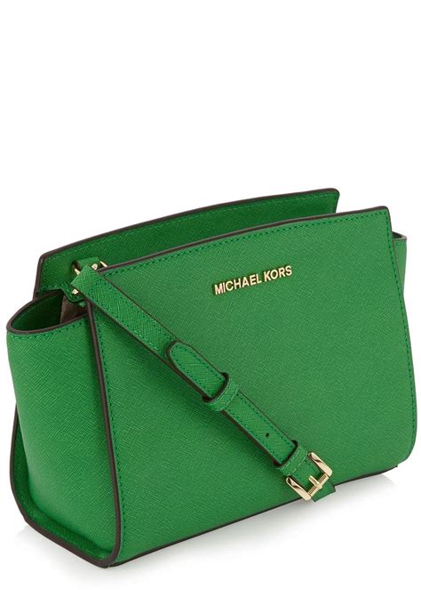 michael kors tas selma groen|michael kors saffiano satchel.